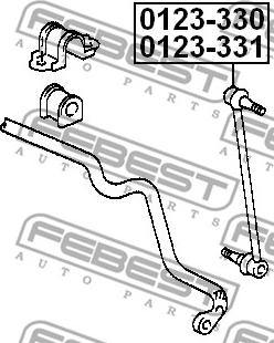 Febest 0123-331 - Тяга / стійка, стабілізатор autozip.com.ua