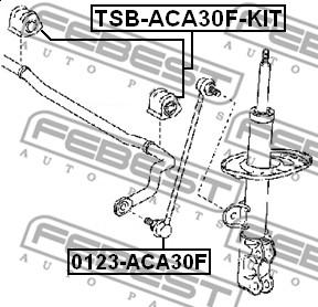 Febest TSB-ACA30F-KIT - Ремкомплект, підшипник стабілізатора autozip.com.ua