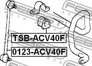 Febest 0123-ACV40F - Тяга стабілізатора autozip.com.ua