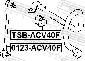 Febest 0123-ACV40F - Тяга / стійка, стабілізатор autozip.com.ua