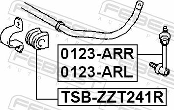 Febest 0123-ARR - Тяга / стійка, стабілізатор autozip.com.ua