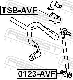 Febest 0123-AVF - Тяга / стійка, стабілізатор autozip.com.ua