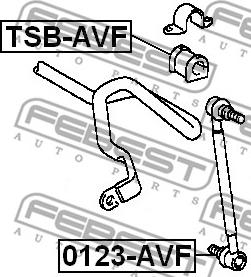 Febest 0123-AVF - Тяга / стійка, стабілізатор autozip.com.ua