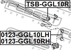 Febest 0123-GGL10RH - Тяга / стійка, стабілізатор autozip.com.ua