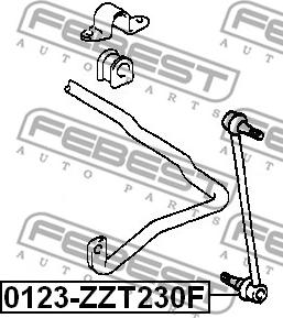 Febest 0123-ZZT230F - Тяга стабилизатора TOYOTA COROLLA 99-07перед. мост Пр-во FEBEST autozip.com.ua