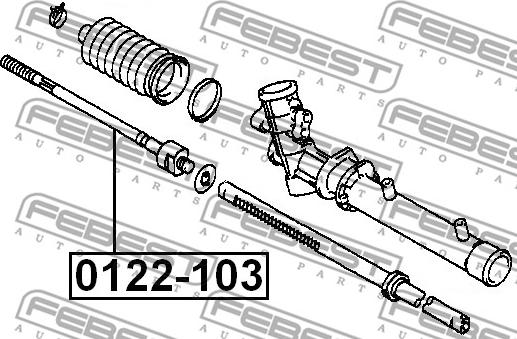 Febest 0122-103 - Осьовий шарнір, рульова тяга autozip.com.ua