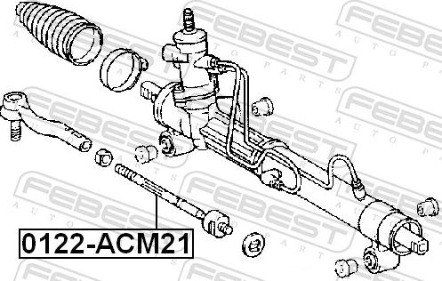 Febest 0122-ACM21 - Осьовий шарнір, рульова тяга autozip.com.ua