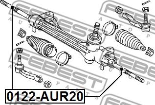 Febest 0122-AUR20 - Осьовий шарнір, рульова тяга autozip.com.ua