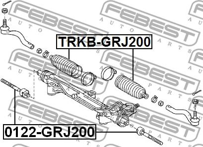 Febest TRKB-GRJ200 - Пильник, рульове управління autozip.com.ua