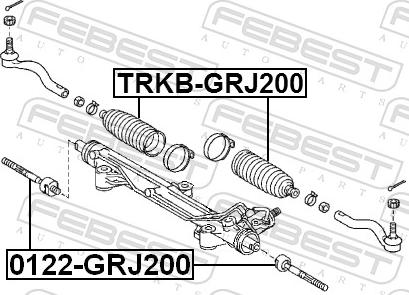 Febest TRKB-GRJ200 - Пильник, рульове управління autozip.com.ua