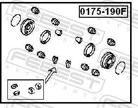 Febest 0175-190F - Ремкомплект, гальмівний супорт autozip.com.ua
