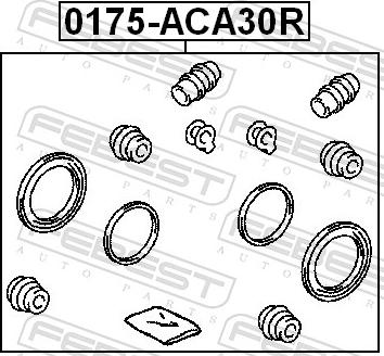 Febest 0175-ACA30R - Ремкомплект, гальмівний супорт autozip.com.ua