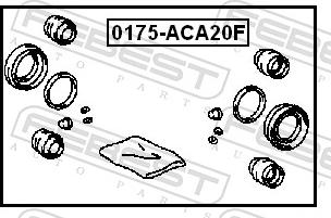 Febest 0175-ACA20F - Ремкомплект, гальмівний супорт autozip.com.ua