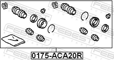 Febest 0175-ACA20R - Ремкомплект, гальмівний супорт autozip.com.ua