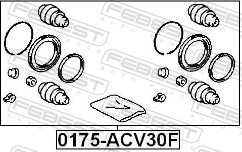 Febest 0175-ACV30F - Ремкомплект, гальмівний супорт autozip.com.ua