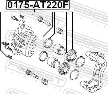 Febest 0175-AT220F - Ремкомплект, гальмівний супорт autozip.com.ua