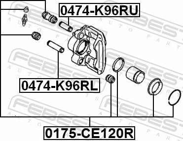 Febest 0175-CE120R - Ремкомплект, гальмівний супорт autozip.com.ua