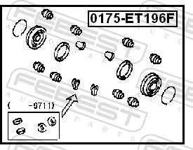 Febest 0175-ET196F - Ремкомплект, гальмівний супорт autozip.com.ua