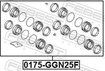 Febest 0175-GGN25F - Ремкомплект, гальмівний супорт autozip.com.ua
