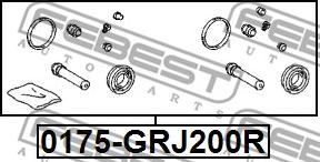 Febest 0175-GRJ200R - Ремкомплект суппорта задн. TOYOTA LAND CRUISER 200 2007- пр-во FEBEST autozip.com.ua