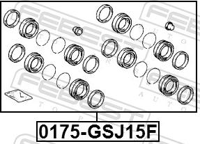 Febest 0175-GSJ15F - Ремкомплект, гальмівний супорт autozip.com.ua