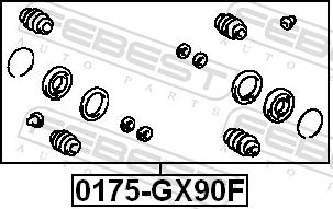 Febest 0175-GX90F - Ремкомплект, гальмівний супорт autozip.com.ua
