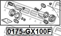 Febest 0175-GX100F - Ремкомплект, гальмівний супорт autozip.com.ua