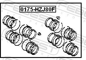 Febest 0175-HZJ80F - Ремкомплект, гальмівний супорт autozip.com.ua