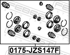 Febest 0175-JZS147F - Ремкомплект, гальмівний супорт autozip.com.ua