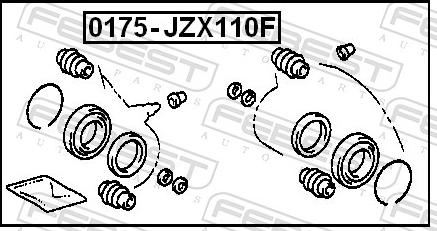 Febest 0175-JZX110F - Ремкомплект, гальмівний супорт autozip.com.ua