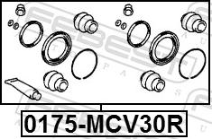 Febest 0175-MCV30R - Ремкомплект, гальмівний супорт autozip.com.ua
