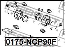 Febest 0175-NCP90F - Ремкомплект, гальмівний супорт autozip.com.ua