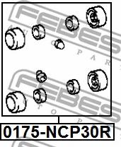 Febest 0175-NCP30R - Ремкомплект, колісний гальмівний циліндр autozip.com.ua