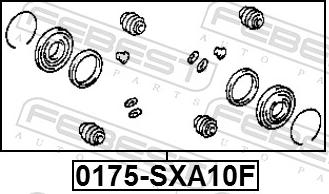 Febest 0175-SXA10F - Ремкомплект, гальмівний супорт autozip.com.ua