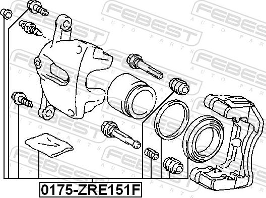 Febest 0175-ZRE151F - Ремкомплект, гальмівний супорт autozip.com.ua