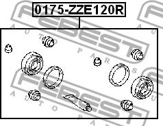 Febest 0175-ZZE120R - Ремкомплект, гальмівний супорт autozip.com.ua