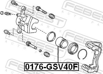 Febest 0176-GSV40F - Поршень, корпус скоби гальма autozip.com.ua