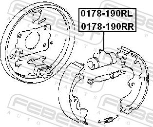 Febest 0178-190RL - Колісний гальмівний циліндр autozip.com.ua