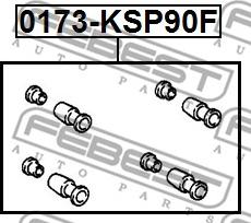 Febest 0173-KSP90F - Комплект направляючої гільзи autozip.com.ua