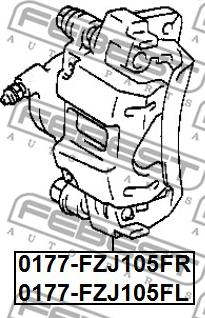 Febest 0177-FZJ105FL - Гальмівний супорт autozip.com.ua