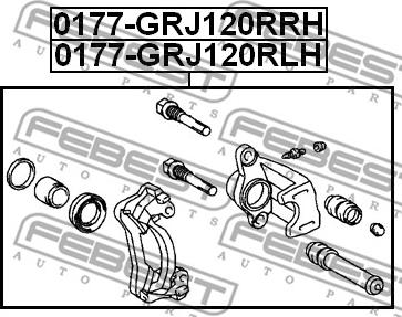 Febest 0177-GRJ120RLH - Гальмівний супорт autozip.com.ua