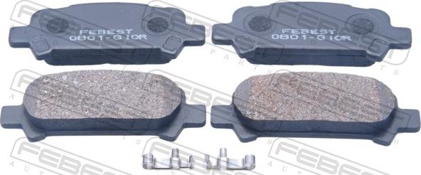 Febest 0801-G10R - Гальмівні колодки, дискові гальма autozip.com.ua