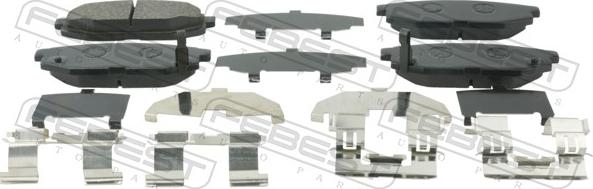 Febest 0801-G12R - Гальмівні колодки, дискові гальма autozip.com.ua