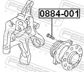 Febest 0884-001 - Болт кріплення колеса autozip.com.ua