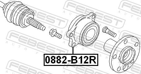 Febest 0882-B12R - Маточина колеса autozip.com.ua