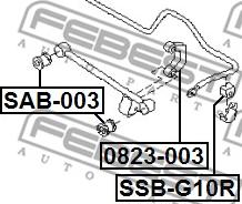 Febest 0823-003 - Тяга / стійка, стабілізатор autozip.com.ua