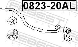 Febest 0823-20AL - Тяга / стійка, стабілізатор autozip.com.ua