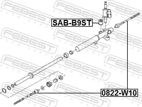 Febest SAB-B9ST - Підвіска, кермове управління autozip.com.ua