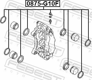 Febest 0875-G10F - Ремкомплект, гальмівний супорт autozip.com.ua