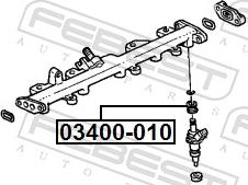 Febest 03400-010 - Кільце ущільнювача, клапанна форсунка autozip.com.ua